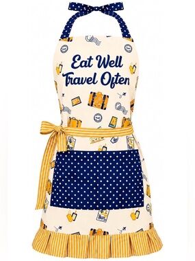 ‘Eat Well Travel Often’ Apron